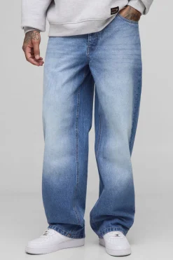 Jeans pour hommes grande taille à coupe décontractée