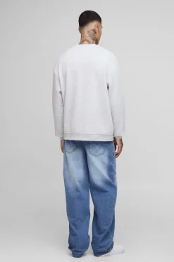 Jeans pour hommes grande taille à coupe décontractée