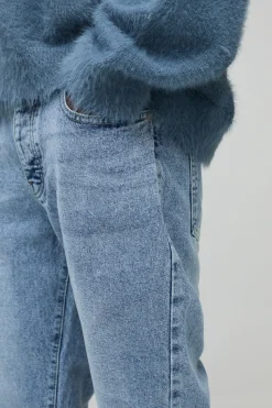 Jeans rigides droits lavés