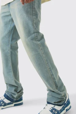 boohooMAN Jeans rigides évasés pour personnes grandes<Homme Denim|Tout Afficher