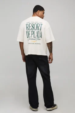 Jeans Slim Flare avec appliqué, insigne et empiècement