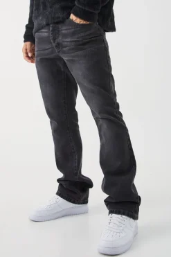 Jeans Slim Flare Rigide Délavé