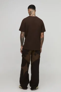 boohooMAN Jeans Tall Diamond Applique à la coupe décontractée<Homme Denim|Tout Afficher