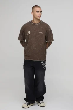 Jean Super Baggy Gothique Délavé Effet Usé Avec Détails De Chaînes