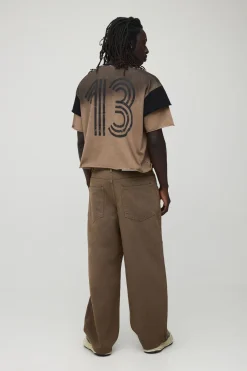 Jean Super Baggy Ultra Déchiré Délavé À Taille Ajustable