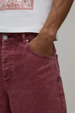 Jean Super Large Aspect Usé Teinté