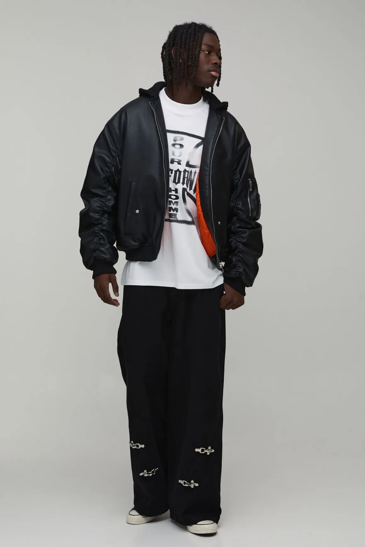 Jean Super Large avec Détail Fermoir