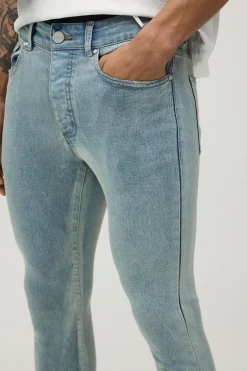 boohooMAN Jean Super Skinny Délavé À La Pierre<Homme Denim|Denim