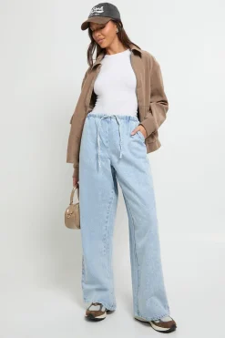 boohoo Jean supersoft à taille élastiquée<Femme Denim|Jeans