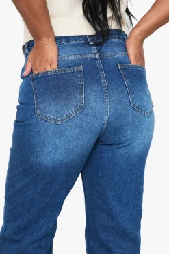 Jean taille droite acid wash grande taille