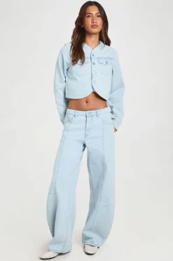 Jean Taille Haute Coupe Barrel Jambes Larges