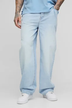 Jean Taille Haute Coupe Décontractée avec Détail de Plis à la Taille