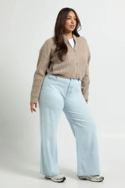 Jean Taille Haute Coupe Droite Plus Basics