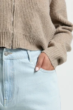 Jean Taille Haute Coupe Droite Plus Basics