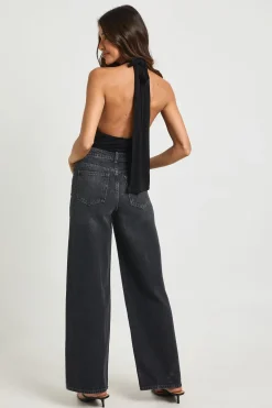 boohoo Jean Taille Haute Jambe Large Basics<Femme Denim|Jeans
