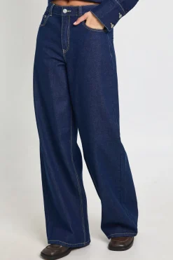 Jean Taille Haute Jambe Large