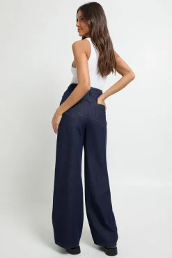 Jean Taille Haute Jambe Large
