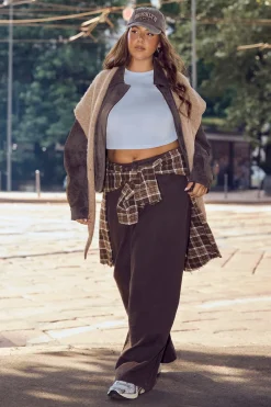 Jean à taille haute à jambes larges