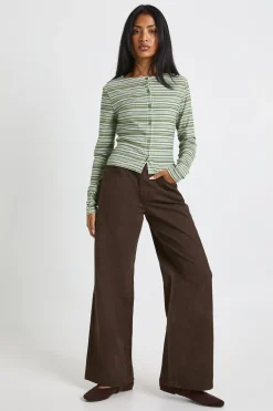 Jean à taille haute à jambes larges