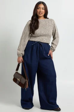 Jean à taille élastiquée Plus
