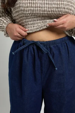 Jean à taille élastiquée Plus