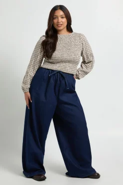 Jean à taille élastiquée Plus