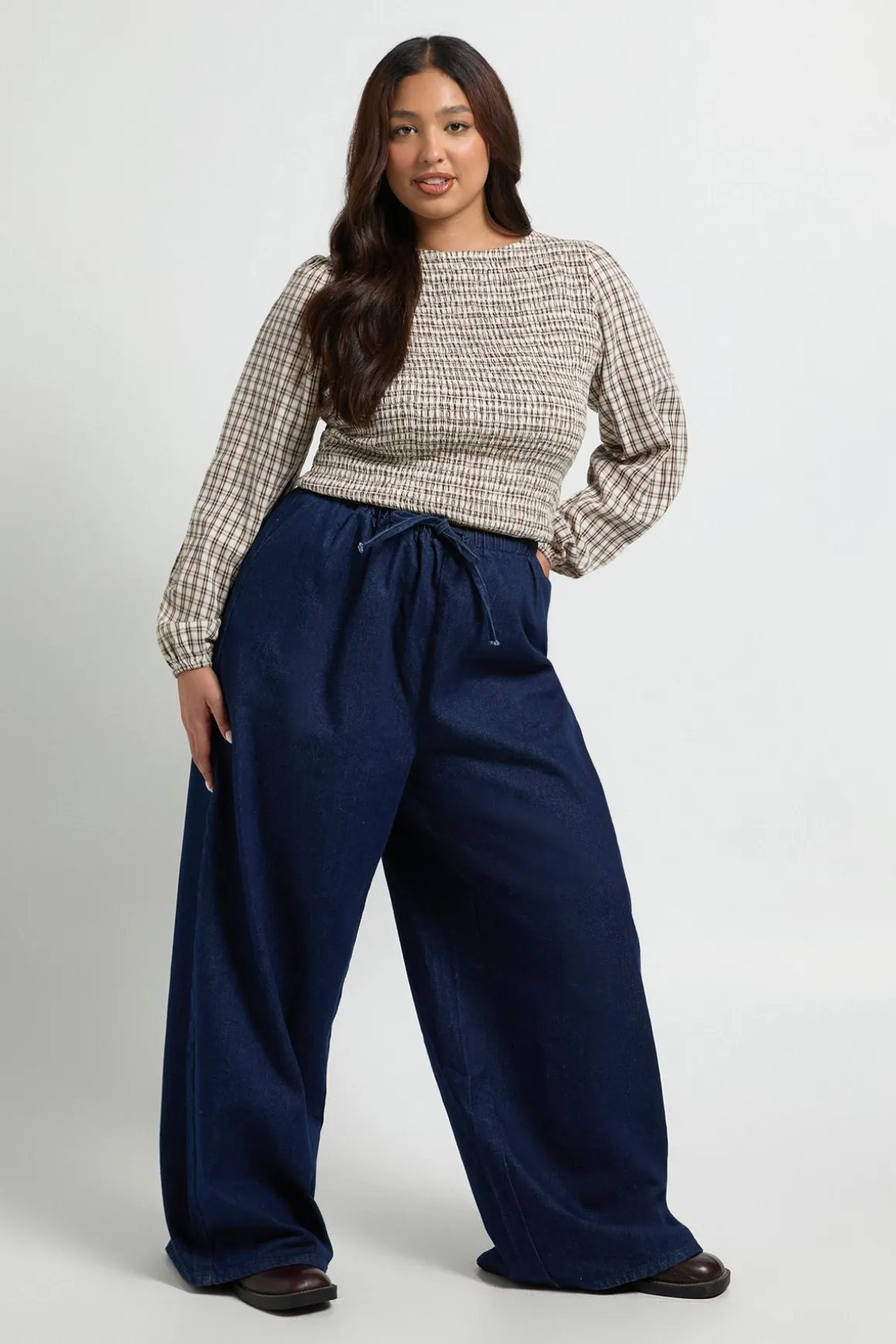 Jean à taille élastiquée Plus