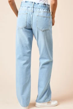 Jean Taille Papillon avec Ceinture Nouée