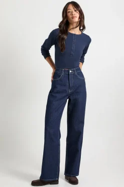 Jean Tall Basics à taille haute et jambe droite