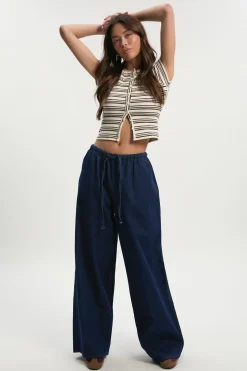 Jean ultra-doux à taille élastiquée