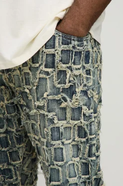 Jean Évasé Délavé Usé Grande Taille
