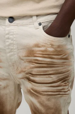 Jean Évasé Empilé Skinny Délavage Intense