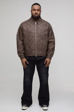 Jean Évasé Empilé Slim Plus À Détails De Coutures Western