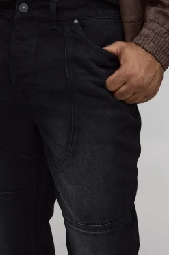 Jean Évasé Empilé Slim Plus À Détails De Coutures Western