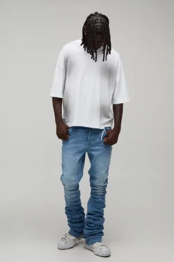Jean Évasé Skinny À Effet Stacked Extrême