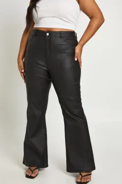 Jean Évasé Skinny Taille Haute Enduit Grande Taille