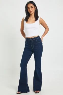 boohoo Jean Évasé Taille Haute Galbant Petite Taille<Femme Denim|Jeans