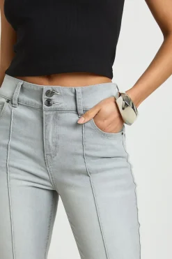 boohoo Jean Évasé Taille Mi-haute Avec Détails De Coutures<Femme Denim|Jeans