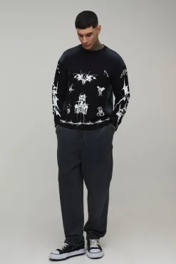 Jogger Ample Ballon Style Gothique Délavé Coupe Tall