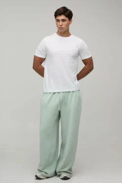 boohooMAN Jogger Ample Délavé En Molleton Bouclette Coupe Ballon<Homme Joggings|Jogging