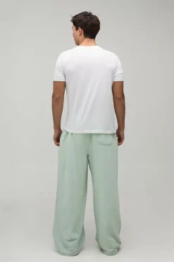 boohooMAN Jogger Ample Délavé En Molleton Bouclette Coupe Ballon<Homme Joggings|Jogging