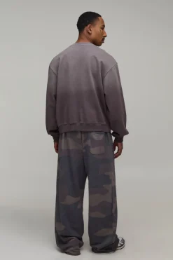 Jogger Ample En Molleton Camouflage Effet Délavé