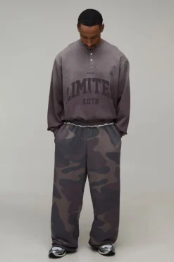 Jogger Ample En Molleton Camouflage Effet Délavé
