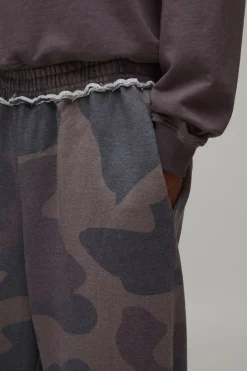 Jogger Ample En Molleton Camouflage Effet Délavé