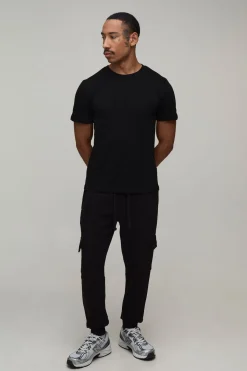 Jogger cargo basique à coupe skinny