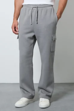 Jogger Cargo Coupe Droite Gris Clair