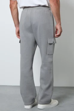 Jogger Cargo Coupe Droite Gris Clair