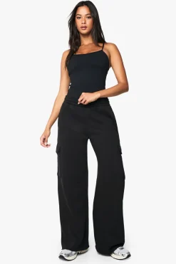 Jogger cargo à jambes larges