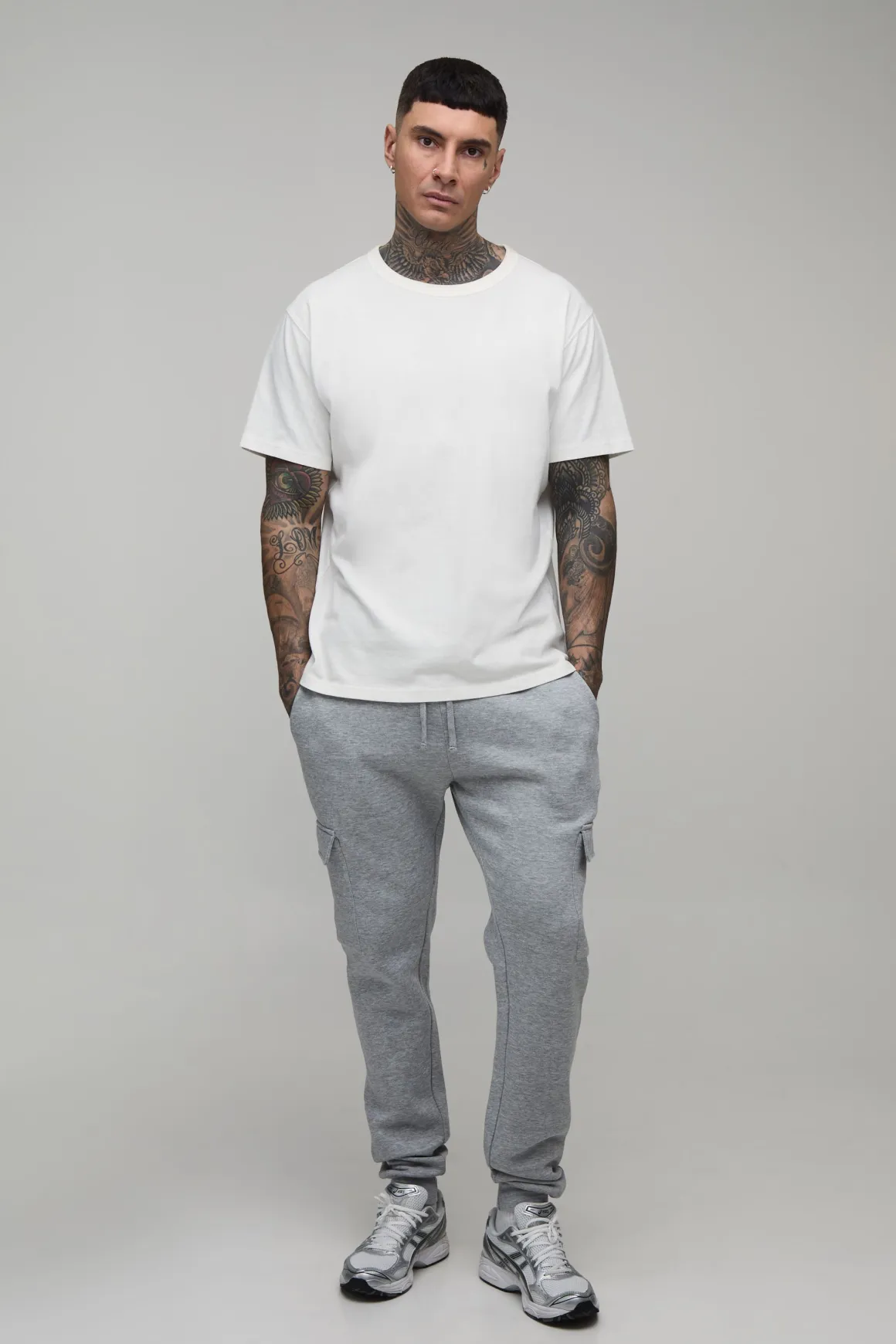 Jogger Cargo Skinny Fit Basique Grande Taille