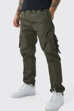 Jogger cargo slim pour homme à taille élastiquée
